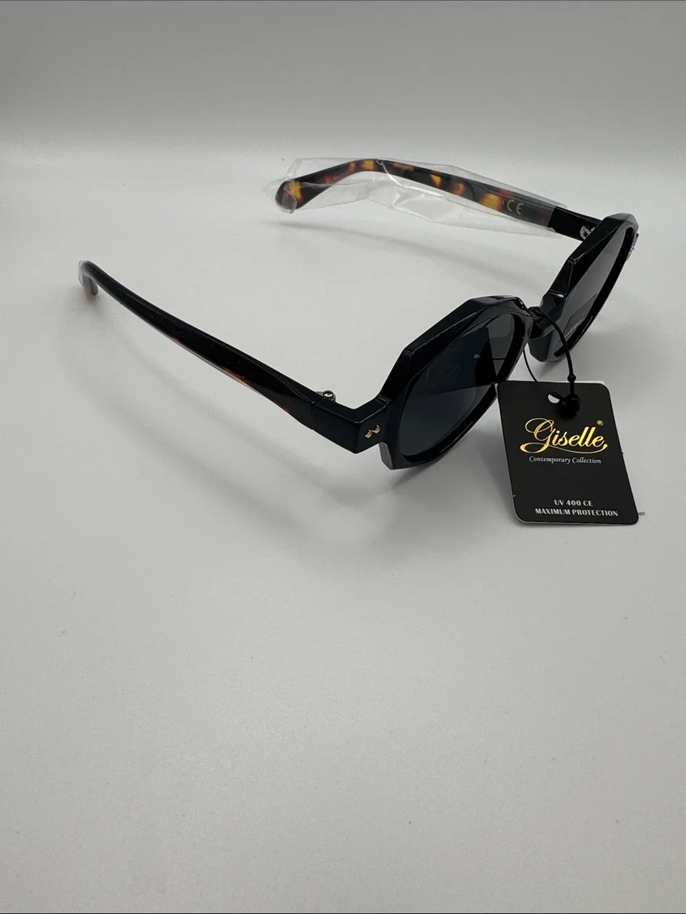 Giselle Black Geometric Sunglasses